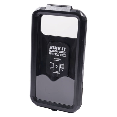 Interphone Ucom 3 Universal Bluetooth Intercom Single + Bike It Pro 2.0 Waterproof Phone Mount and Wireless Fast Charger Kit Bundle